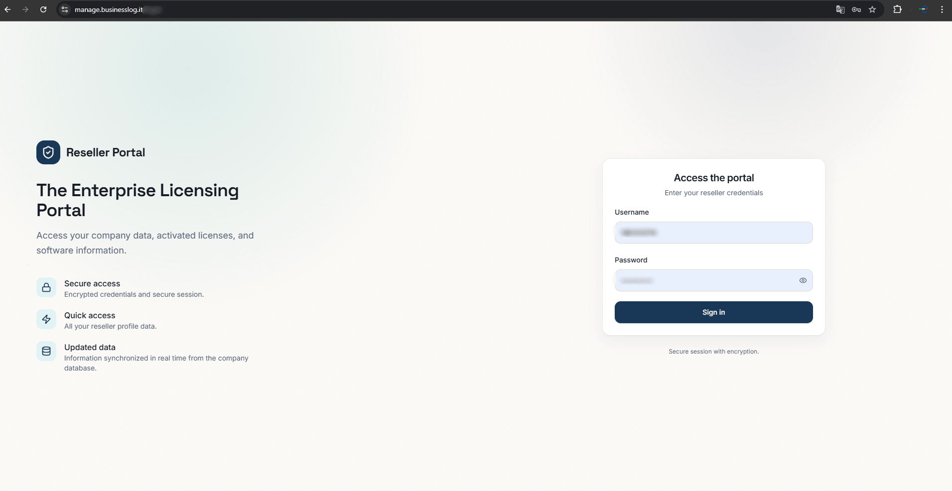 Screenshot of the Security Operation Center of Business LOG